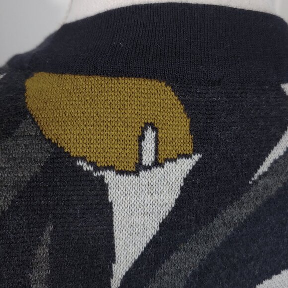 Ann Taylor Academia Sweater Vest Floral Grandmacore Knit Wool Retro Pullover - Picture 5 of 7